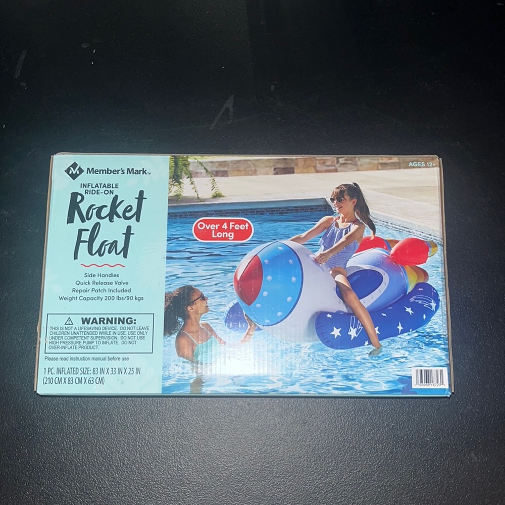 Member’s Mark inflatable ride-on rocket pool float